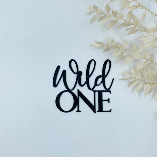 Wild One Cake Topper (Black, Gold)