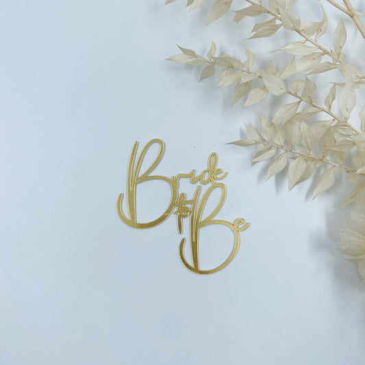 Bride to Be Cake Topper (Gold)