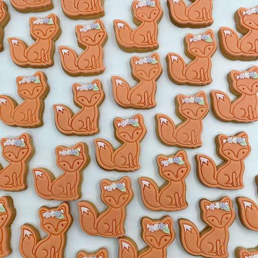 Floral Fox Cookies